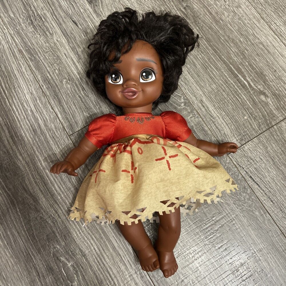 Disney My First Princess Baby Moana 13" Doll Attached Clothes Moveable Arms Legs